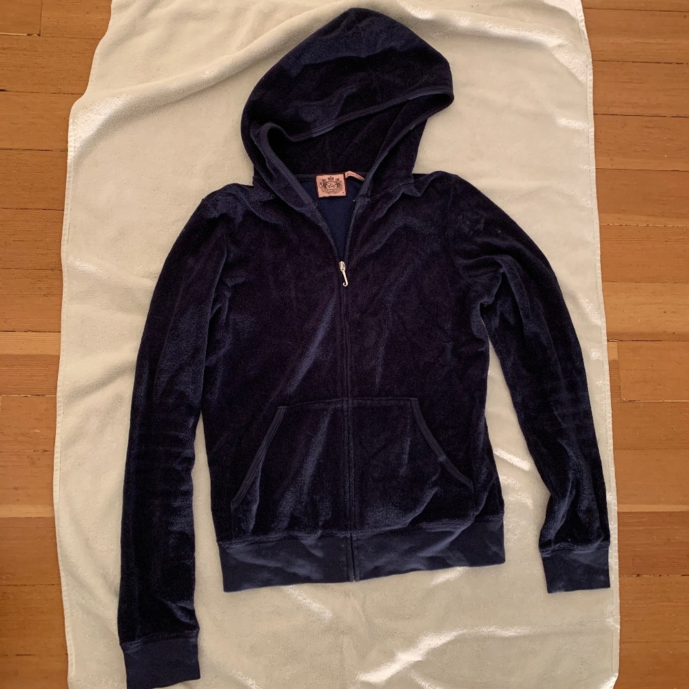 Juicy Couture Navy zip hoodie size medium
